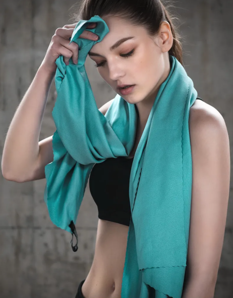 4 Полотенце кемпинговое Naturehike MJ02, 128х80 см, бирюзовое