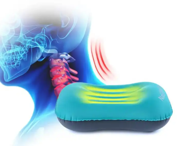 Подушка туристическая надувная Naturehike 42x32x11см, зеленая