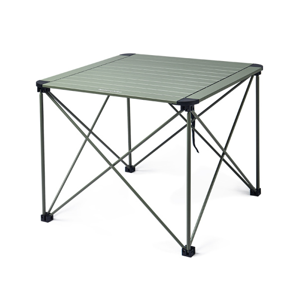 Стол туристический Naturehike Yamami L03 алюминиевый, 69,5х69,5х56 см, складной, серо-зеленый