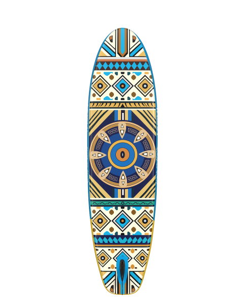 Сапборд надувной YASKA TOTEM 335x88x15 см (этнический голубой)