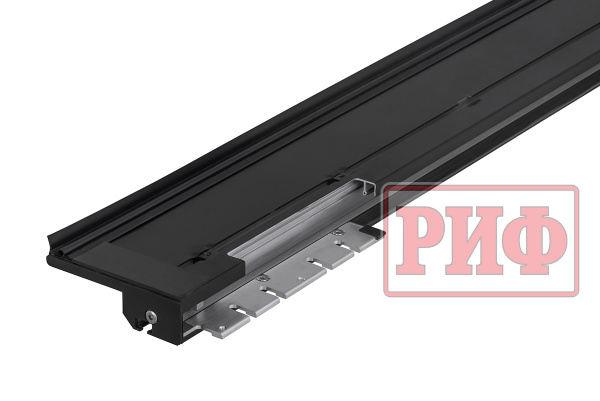 Крышка кузова РИФ для Changan Hunter Plus, роллета раздвижная 1650х1666 мм, алюминиевая, черная