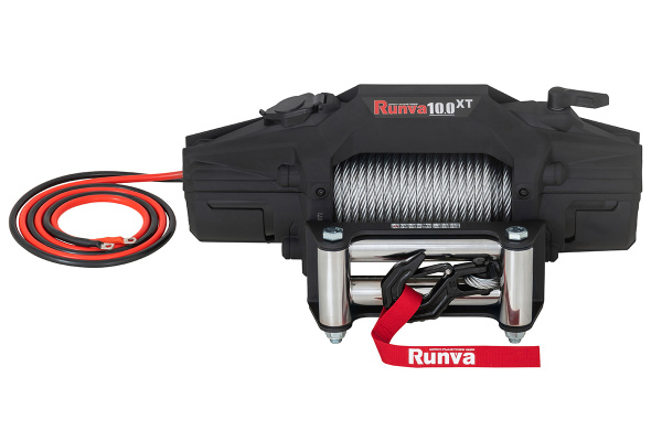 Лебёдка автомобильная электрическая 12V Runva EWXT10000F 4500 кг стальной трос