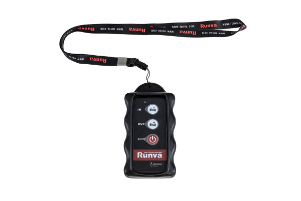 Лебёдка электрическая 12V Runva 14000 lbs 6350 кг двухмоторная (синтетический трос)