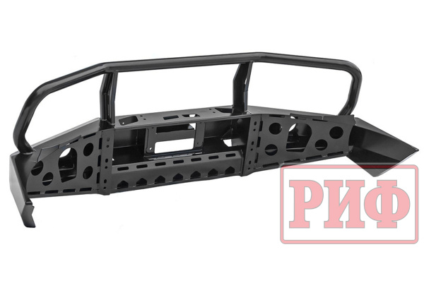 Бампер РИФ силовой передний Ford Ranger T6 2011-2015 с доп. фарами и защитной дугой