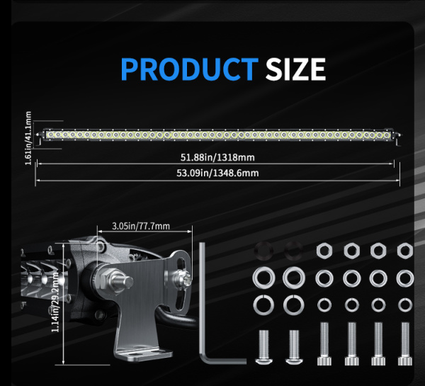 Светодиодная фара комбинированного света AURORA 1270 мм 250W LED