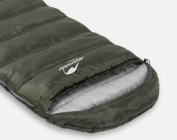 Мешок спальный Naturehike U250, (190х30)х75 см, (левый) (ТК: +6C), темно-зеленый