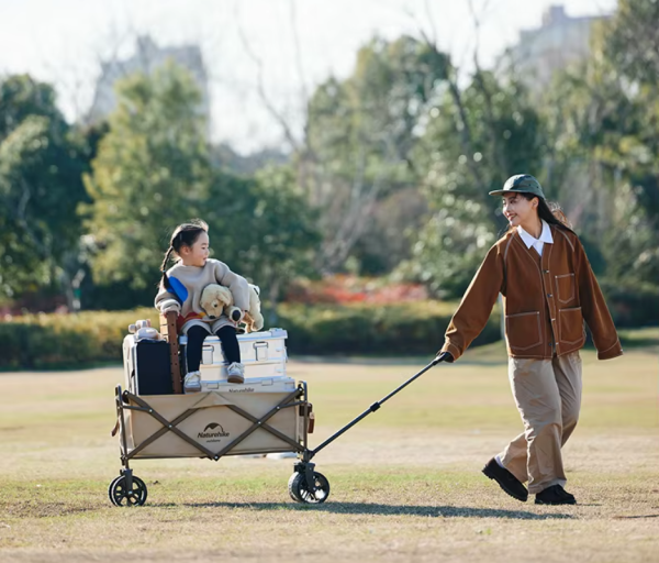 3 Тележка туристическая Naturehike 106х50х89 см, коричневая 3 Тележка туристическая Naturehike 106х50х89 см, коричневая