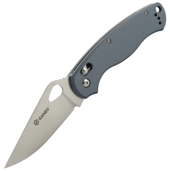 Нож складной GANZO с клипсой, длина клинка 87 мм, сталь 440С, серый Нож складной GANZO с клипсой, длина клинка 87 мм, сталь 440С, серый