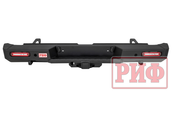 Бампер РИФ силовой задний JAC T8, SOLLERS ST8 с квадратом под фаркоп и фонарями