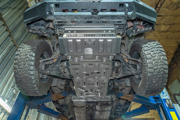 Защита Falcon радиатора, картера, РК, КПП для TANK 300 Off-road version, расширенная., алюминиевая, 8 мм