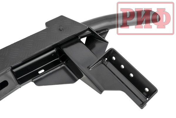 Бампер задний силовой/защита штатного бампера РИФ Renault Duster 2015-2020 c квадратом под фаркоп