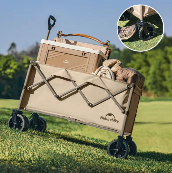 3 Тележка туристическая Naturehike 107х60х80 см, коричневая