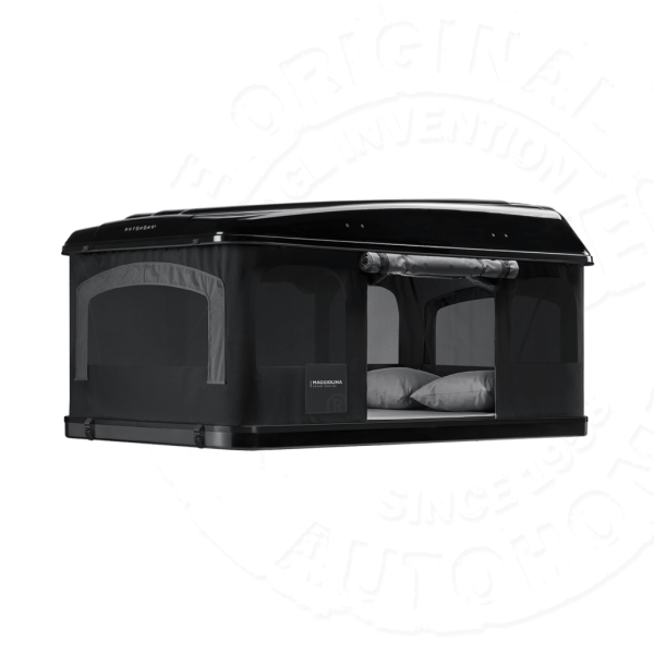 2 Палатка на крышу автомобиля AUTOHOME MAGGIOLINA GRAND TOUR LARGE 360 BLACK STORM, чёрный тент 2 Палатка на крышу автомобиля AUTOHOME MAGGIOLINA GRAND TOUR LARGE 360 BLACK STORM, чёрный тент