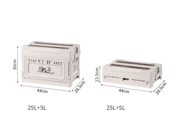 2 Ящик туристический Naturehike 25+5 л, трансформер, со столешницей, бежевый