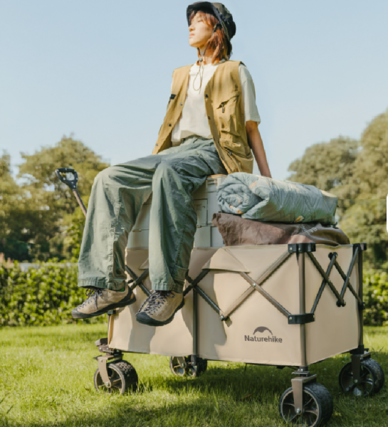 4 Тележка туристическая Naturehike 86,5х50х108.5 см, бежевая 4 Тележка туристическая Naturehike 86,5х50х108.5 см, бежевая