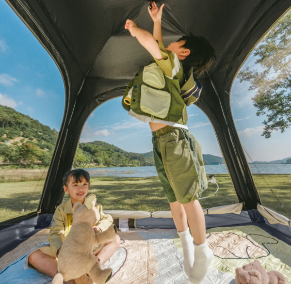 Палатка Naturehike Ango 4-местная, быстросборная, серая