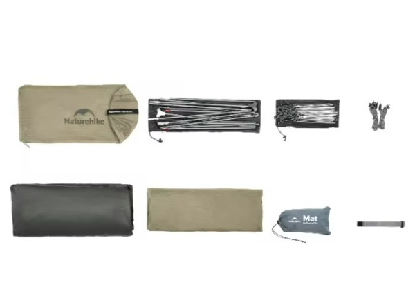 Палатка Naturehike Cloud Up Pro Si 2-местная, алюминиевый каркас, зеленая