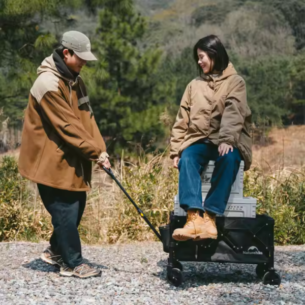 4 Тележка туристическая Naturehike 80х43х90 см, черная 4 Тележка туристическая Naturehike 80х43х90 см, черная