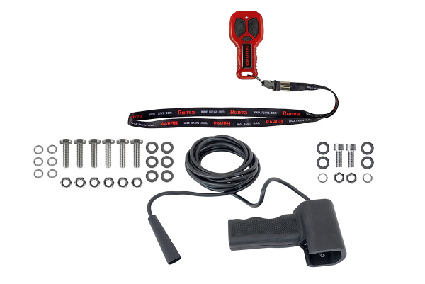 Лебёдка электрическая 12V Runva 12000 lbs 5443 кг синтетический трос