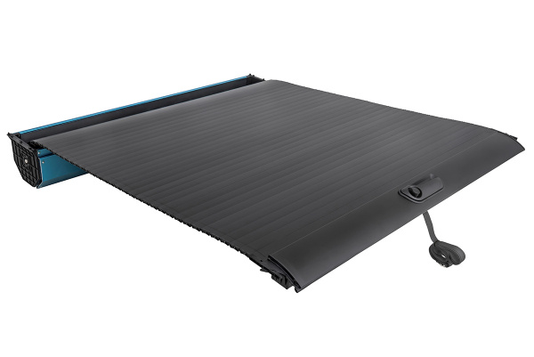 Крышка кузова РИФ для Huanghai N7, роллета раздвижная, 1778x1673 мм, алюминиевая, черная