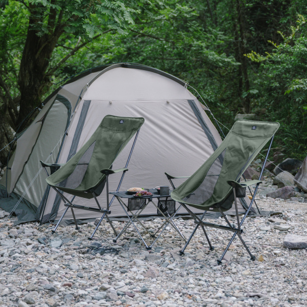 Кресло туристическое Naturehike YL06 складное, 47х36,5х98,5 см, высокая спинка, до 150 кг, зеленое