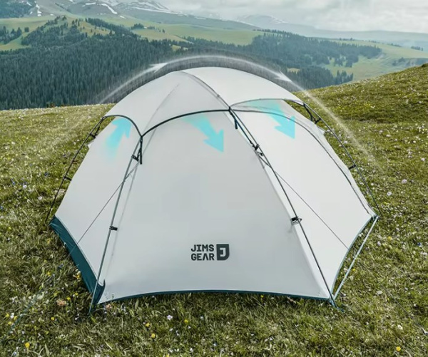 Палатка Naturehike Jims Gear Si 1-местная, алюминиевый каркас, сверхлегкая, белая