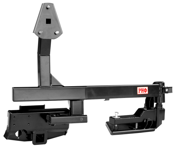 Калитка РИФ с квадр. под фаркоп в штатн. задн. бампер Toyota Land Cruiser 200 (под нештатное колесо)