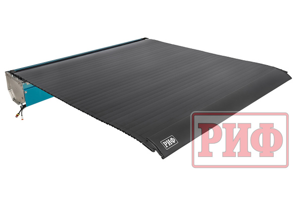 Крышка кузова РИФ для Great Wall Poer, роллета раздвижная с электроприводом, 1880x1563 мм, алюминиевая, черная