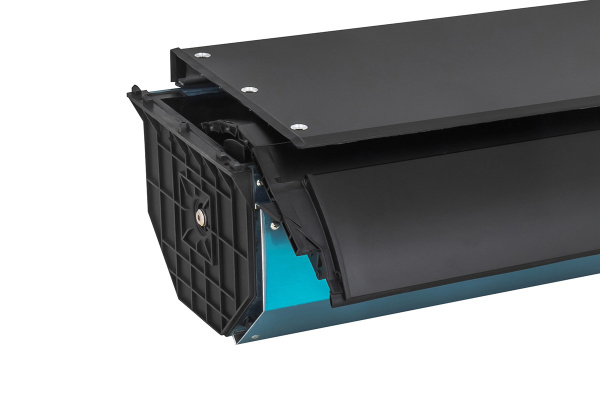 Крышка кузова РИФ для Great Wall Poer, роллета раздвижная 1575х1590 мм, алюминиевая, черная