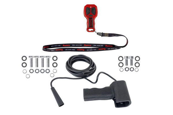 Лебёдка электрическая 12V Runva 11000 lbs 5000 кг (влагозащищенная) синтетический трос