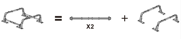 Силовой каркас-кунг Baja Racing с 2-мя боковыми балками (Тип А)