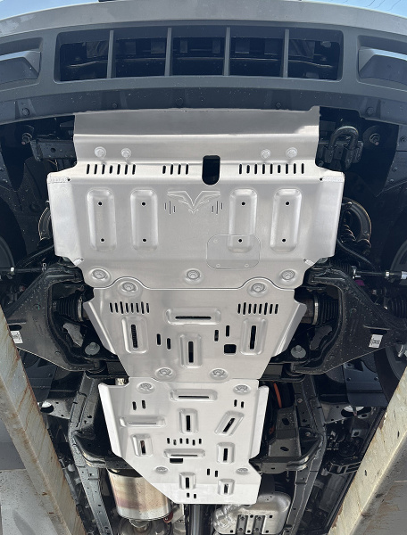 Защита Falcon радиатора, картера, РК, КПП для GWM TANK 400 (базовая версия), алюминий, 8 мм