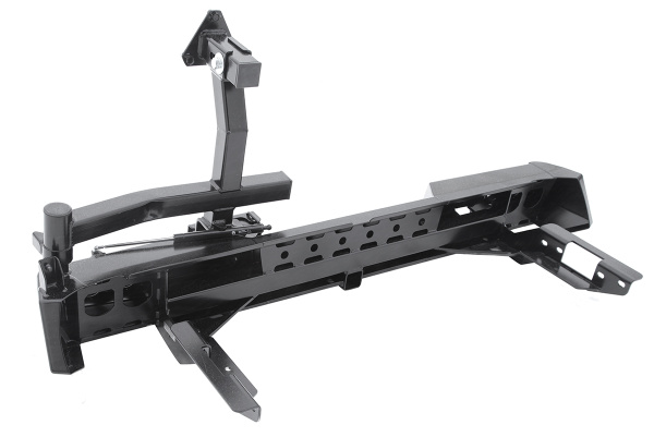 Бампер РИФ силовой задний Toyota Hilux 2015+ с квадратом под фаркоп, калиткой и фонарями