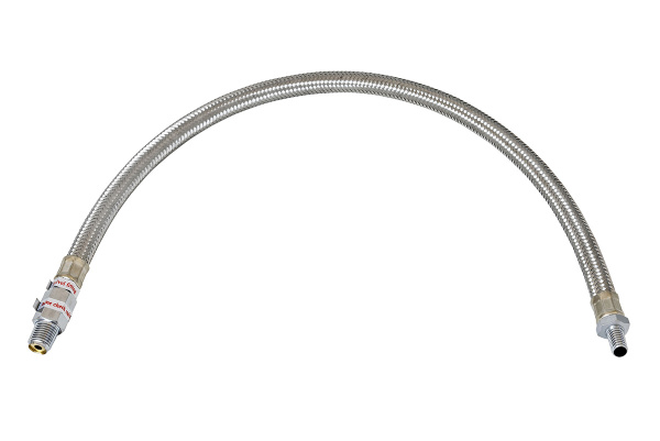 Шланг метализированый  50 см с обратным клапаном, 1/8