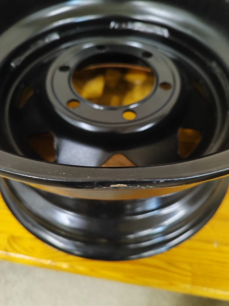 Диск усиленный Тойота Ниссан стальной черный 6x139,7 8xR16 d110 ET-19 (треуг. мелкий) (уценка)