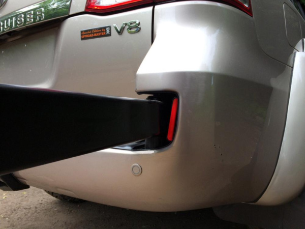 Калитка РИФ с фаркопом в штатный задний бампер Toyota Land Cruiser 200 2008-2015, под нештат. колесо