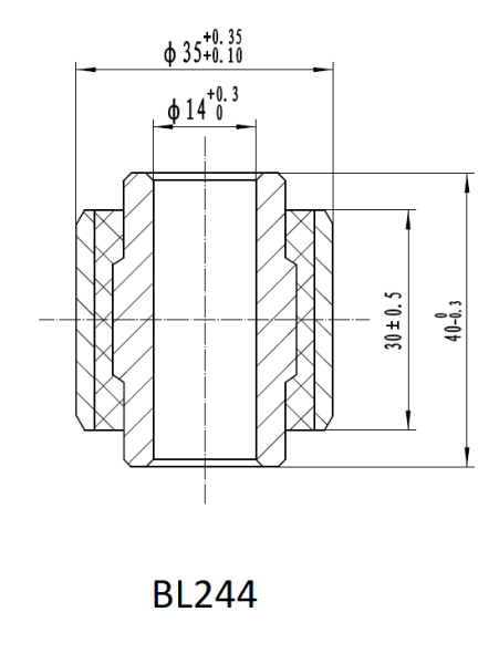 Втулка амортизатора РИФ SA244 (с маркировкой 1), Toyota Land Cruiser Prado 90/95 / 4Runner