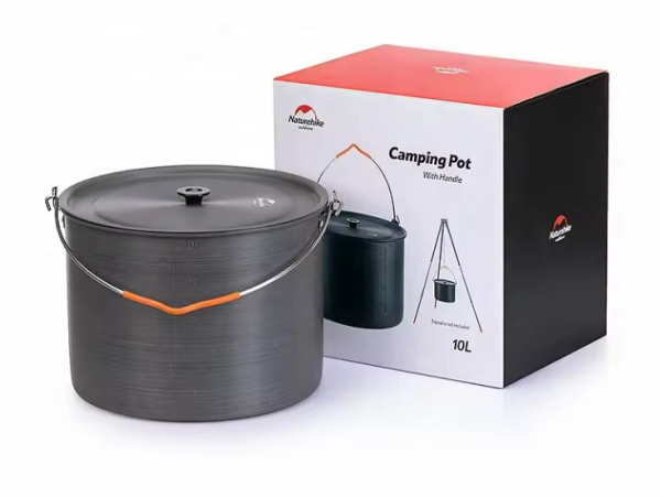 4 Котелок туристический Naturehike 10 л, алюминий 4 Котелок туристический Naturehike 10 л, алюминий