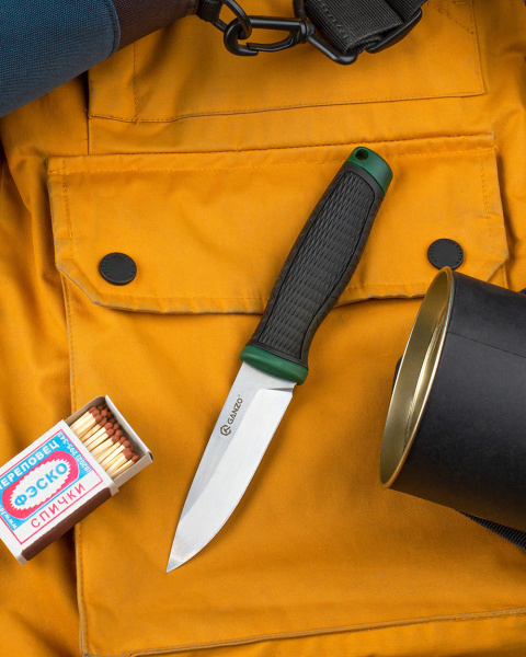 5 Нож складной GANZO G806, длина клинка 98 мм, черный c зеленым 5 Нож складной GANZO G806, длина клинка 98 мм, черный c зеленым