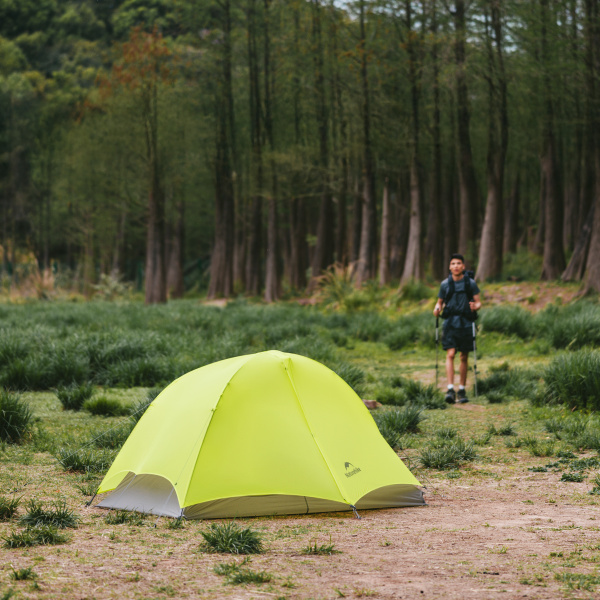 2 Палатка Naturehike Star Trails EXT Si 1-местная, алюминиевый каркас, сверхлегкая, желтая