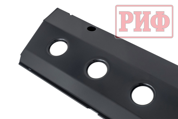 Бампер передний силовой/защита штатного бампера РИФ Renault Duster 2021+ с квадратом под фаркоп и защитой радиатора