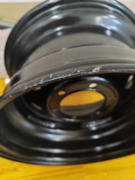 Диск усиленный Тойота Ниссан стальной черный 6x139,7 8xR16 d110 ET-19 (треуг. мелкий) (уценка)