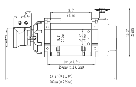 Лебёдка гидравлическая Runva 15000 lbs 6800 кг