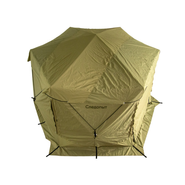 Шатер "СЛЕДОПЫТ" быстросборный, 6 стен, 3,35х3,85 м, h-2,25 м, S по полу 9,3 кв.м ОЛИВА