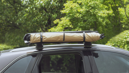 8 Тент-маркиза РИФ - душевая кабинка с тканевой крышей.