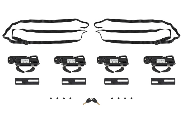 Бокс автомобильный на крышу Pentair COBRA 390L черный глянец, двусторонний